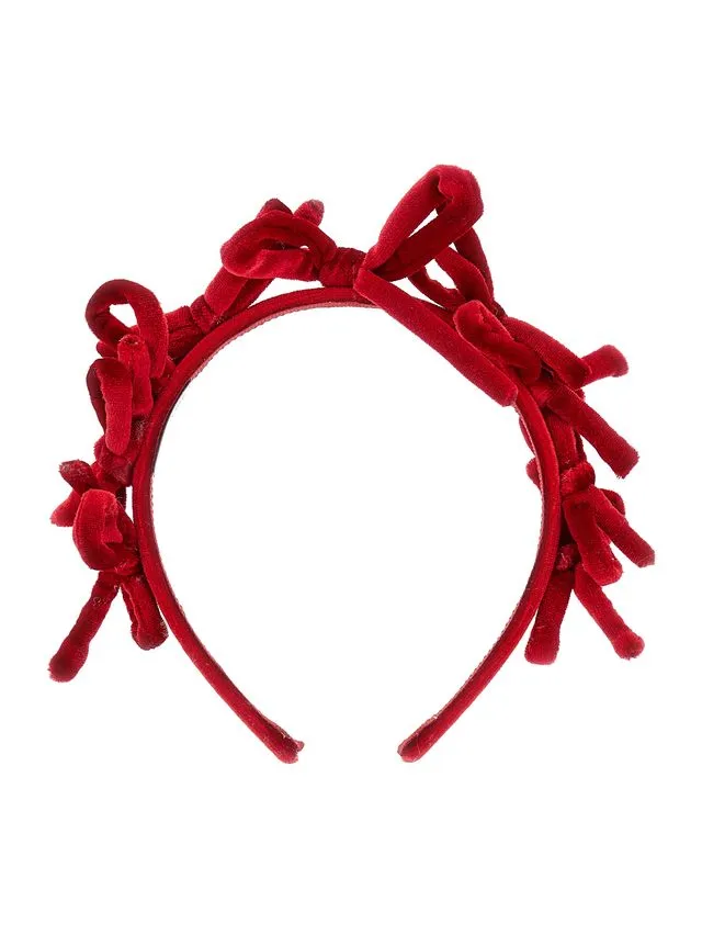 Red Velvet Bows Headband