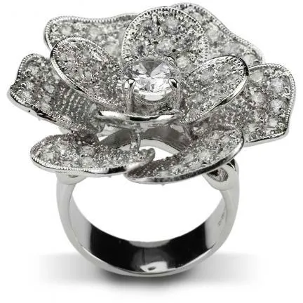 Risa Cubic Zirconia Flower Ring