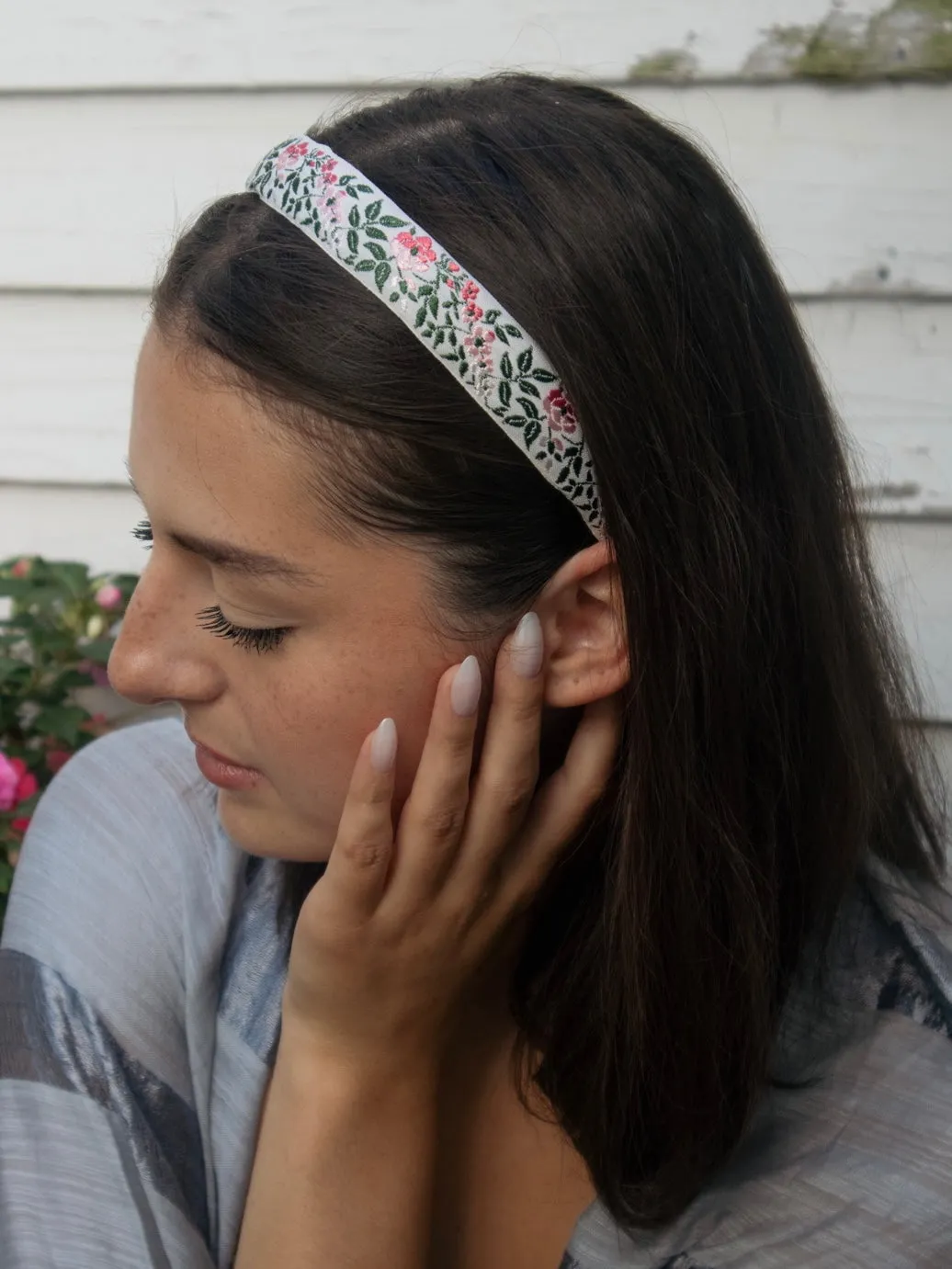 Rosy Outlook Ribbon Headband