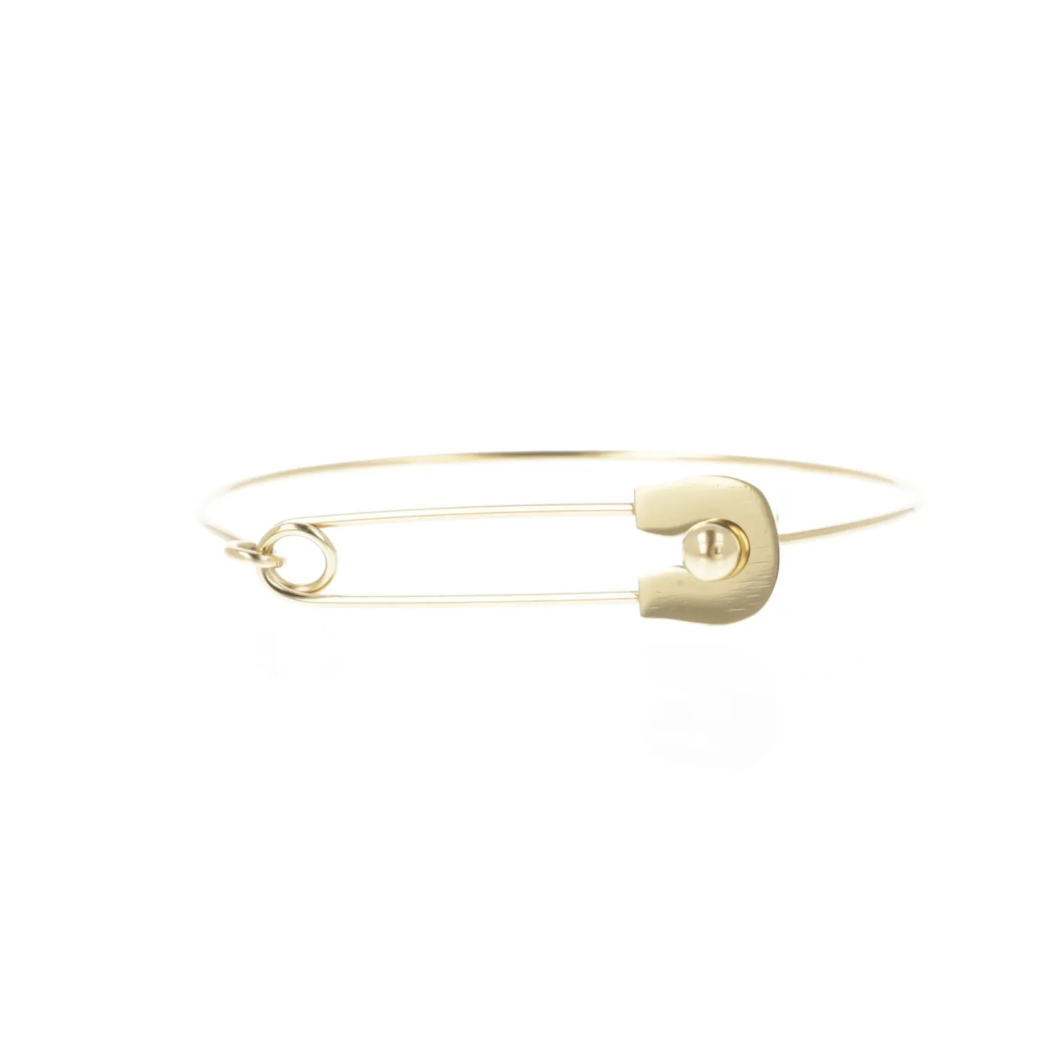 Safety Pin Bangle (Gold Plated)