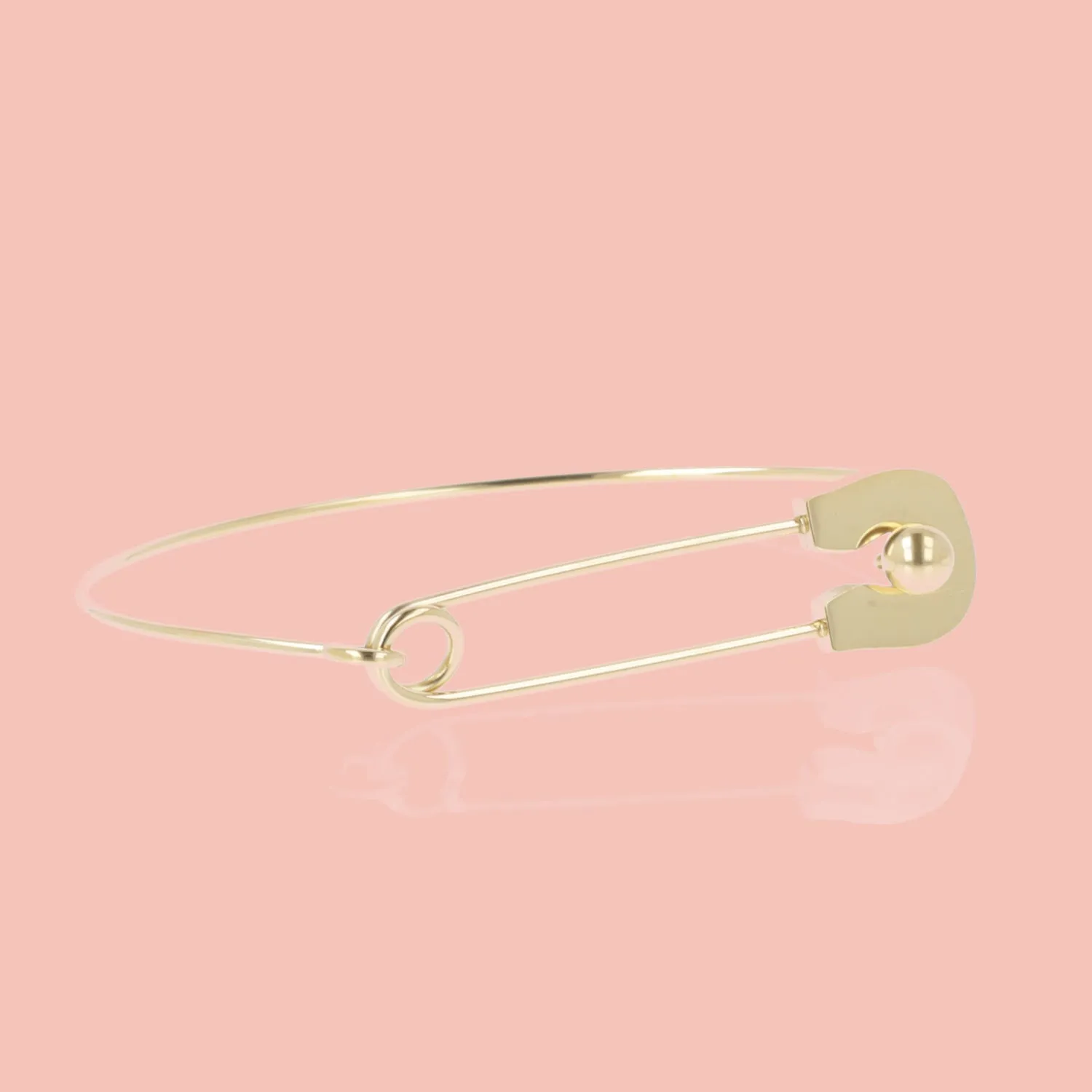 Safety Pin Bangle (Gold Plated)