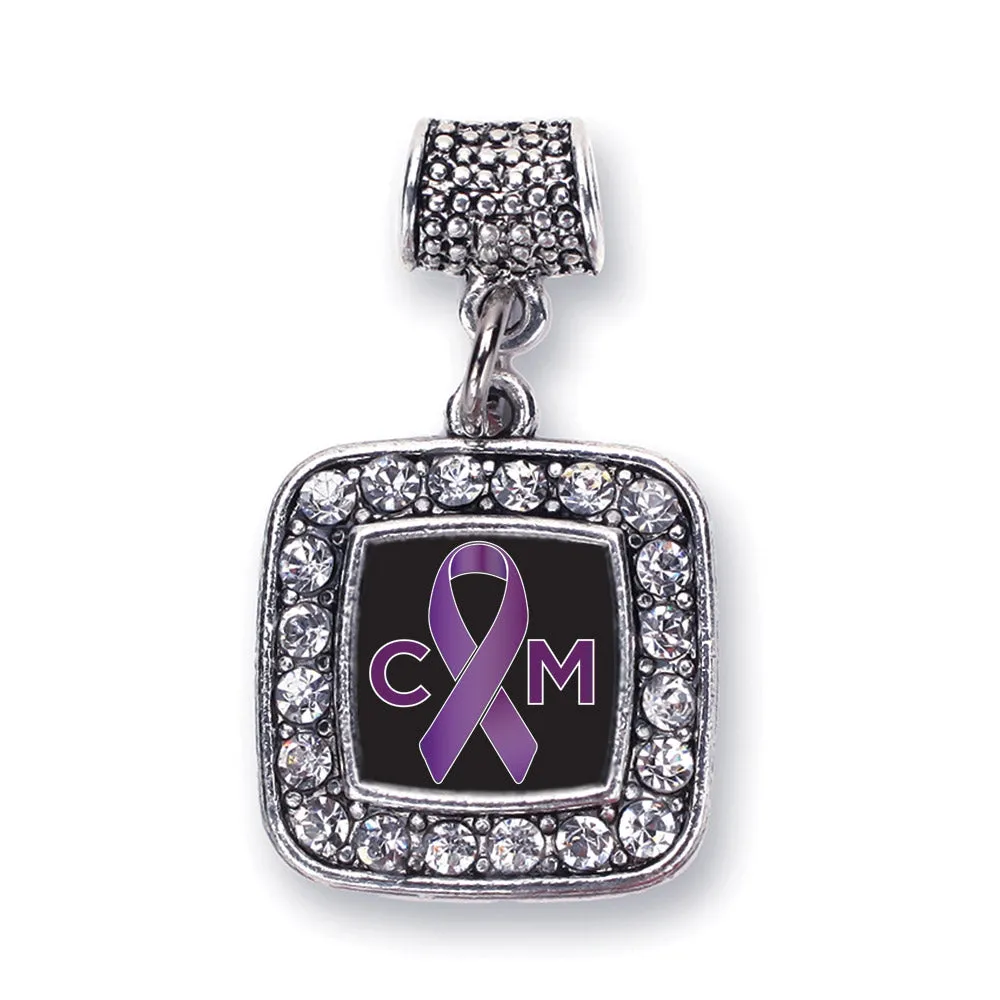 Silver Chiari Malformation Support Square Memory Charm