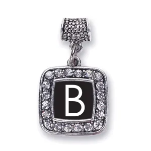 Silver My Initials - Letter B Square Memory Charm