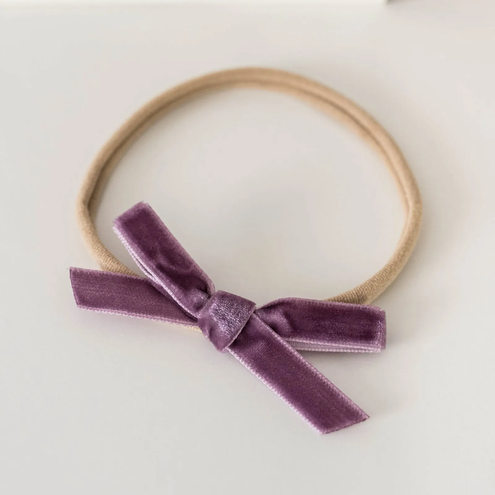 Snuggle Hunny Kids - Petite Velvet Bow - Grape