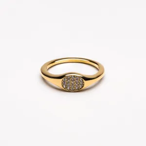 Sparkling Signet Ring