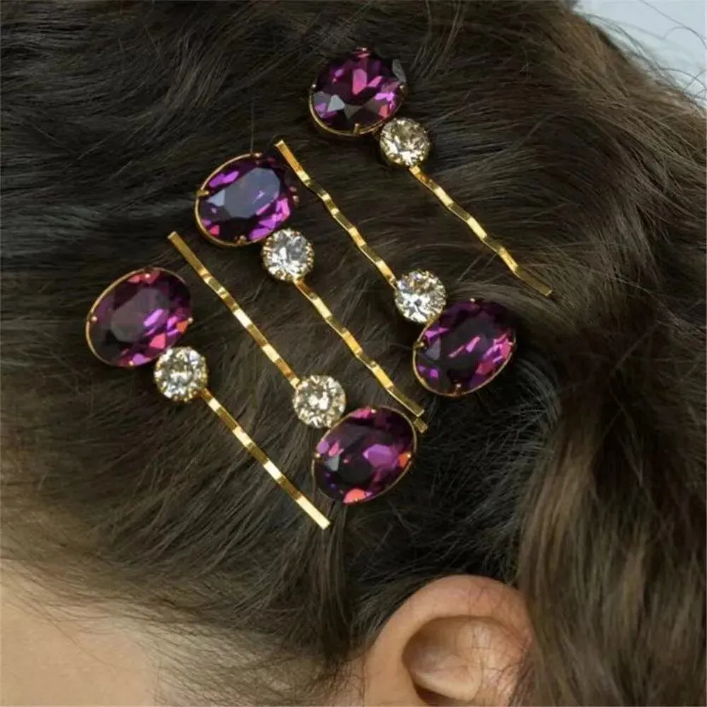 TEEK - 1Pc Colorful Rhinestone Hairpin