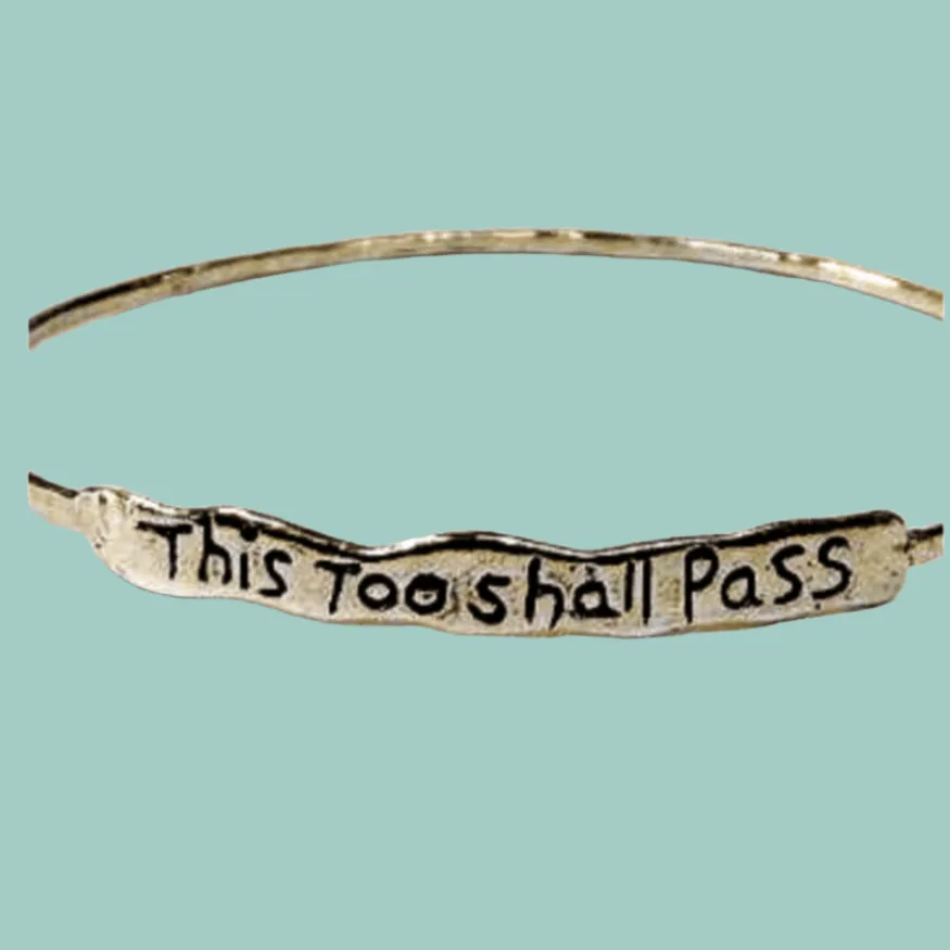 This too shall pass bracelet bangle for woman - This too Shall Pass / Stylish Israeli sterling silver bracelets