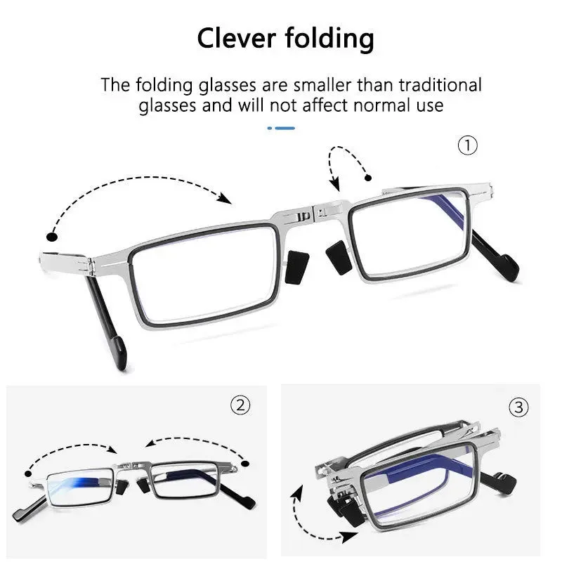 Ultra Light Titanium Material Screwless Foldable Reading Glasses