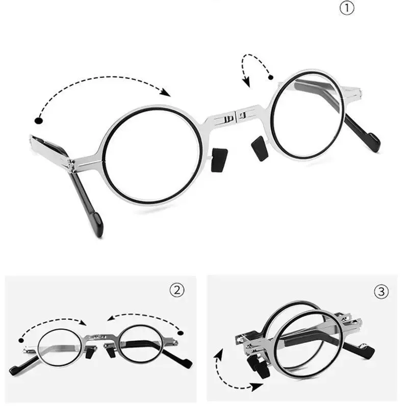 Ultra Light Titanium Material Screwless Foldable Reading Glasses