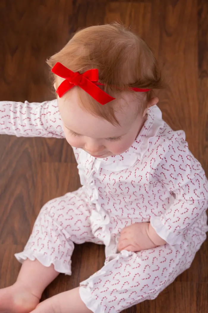 Velvet Baby Bow Headband