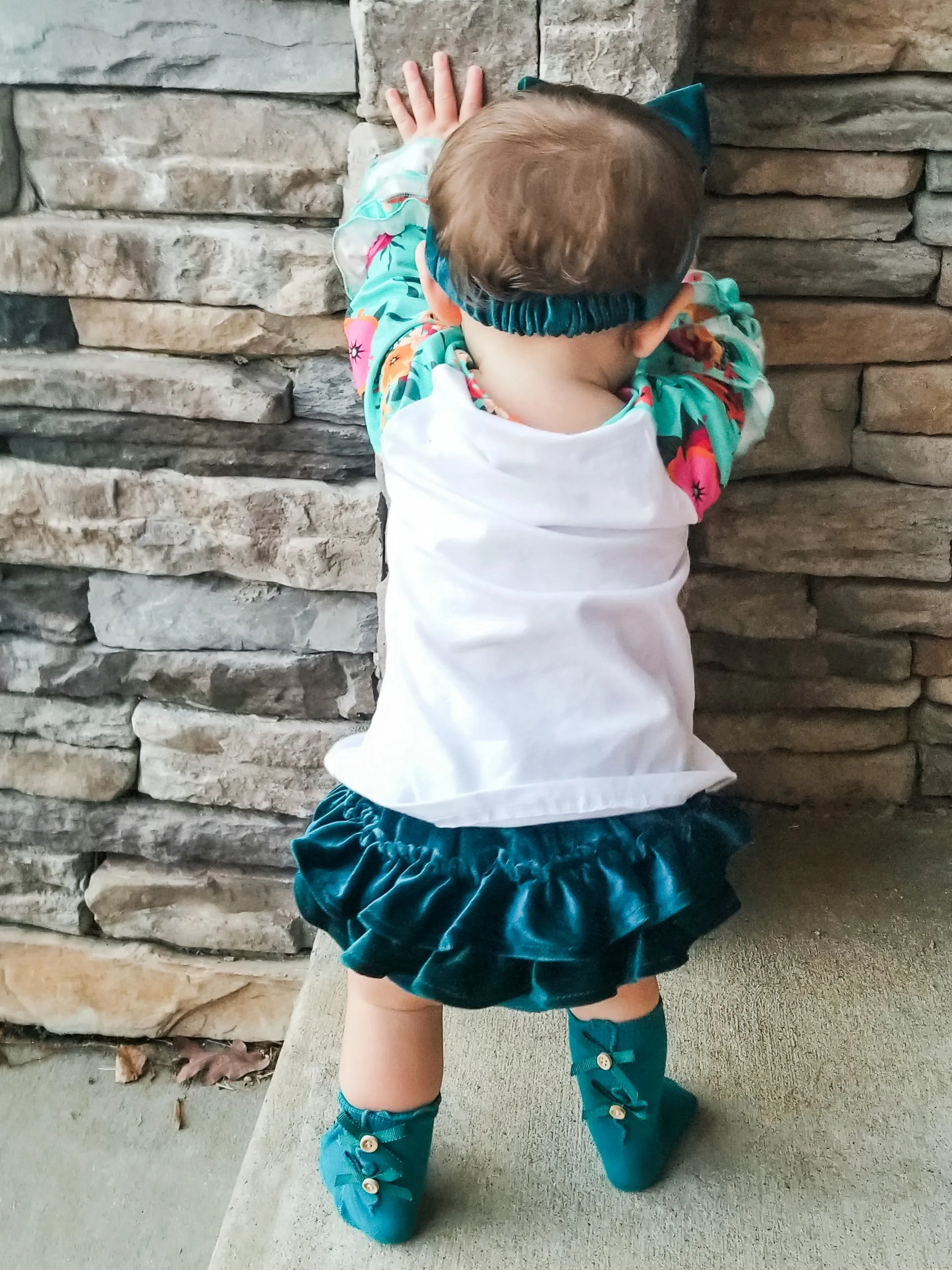 Velvet Bloomers with Headband