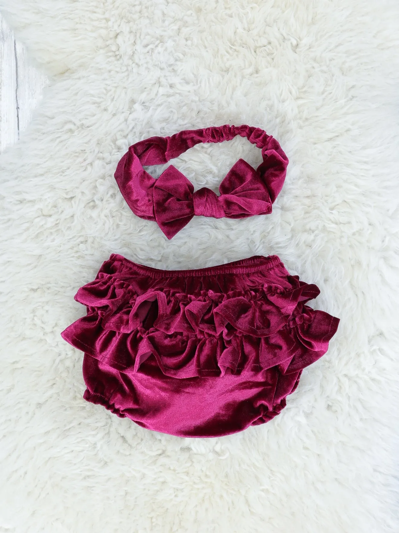 Velvet Bloomers with Headband