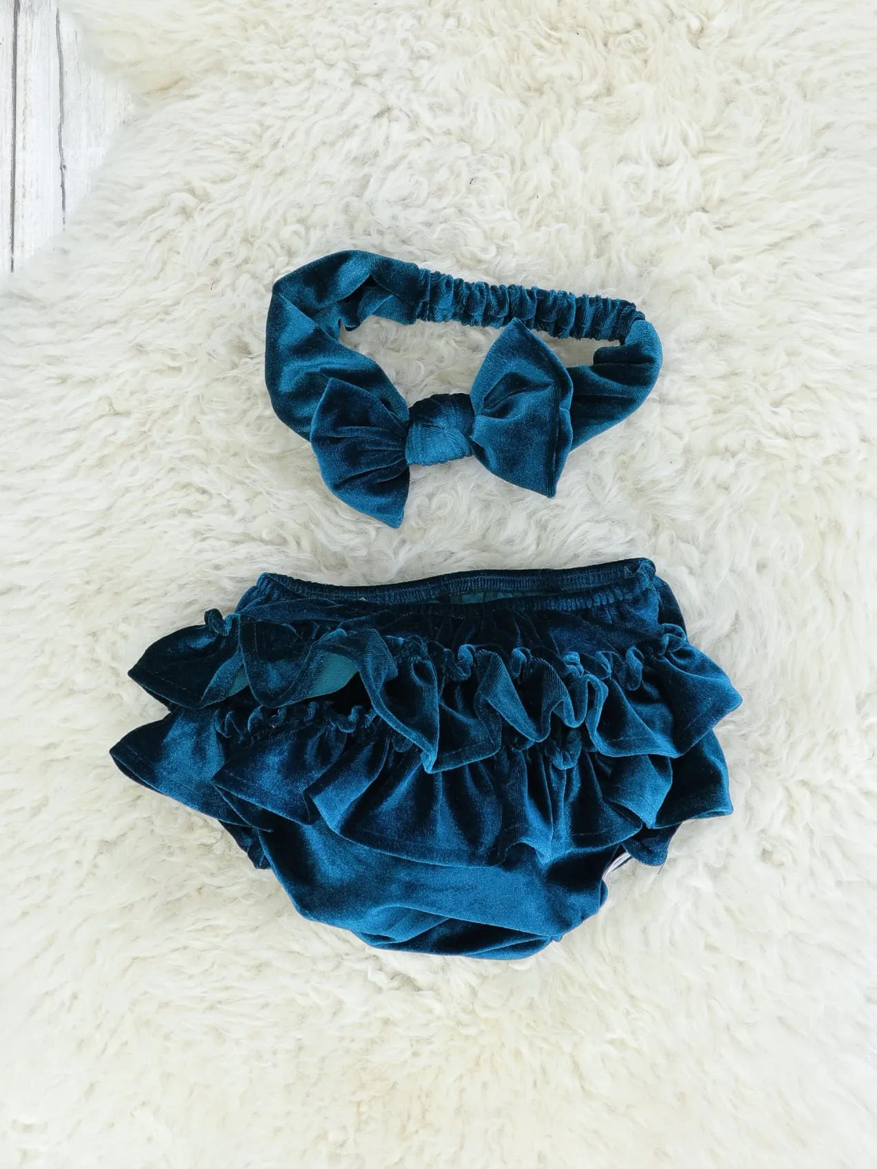 Velvet Bloomers with Headband