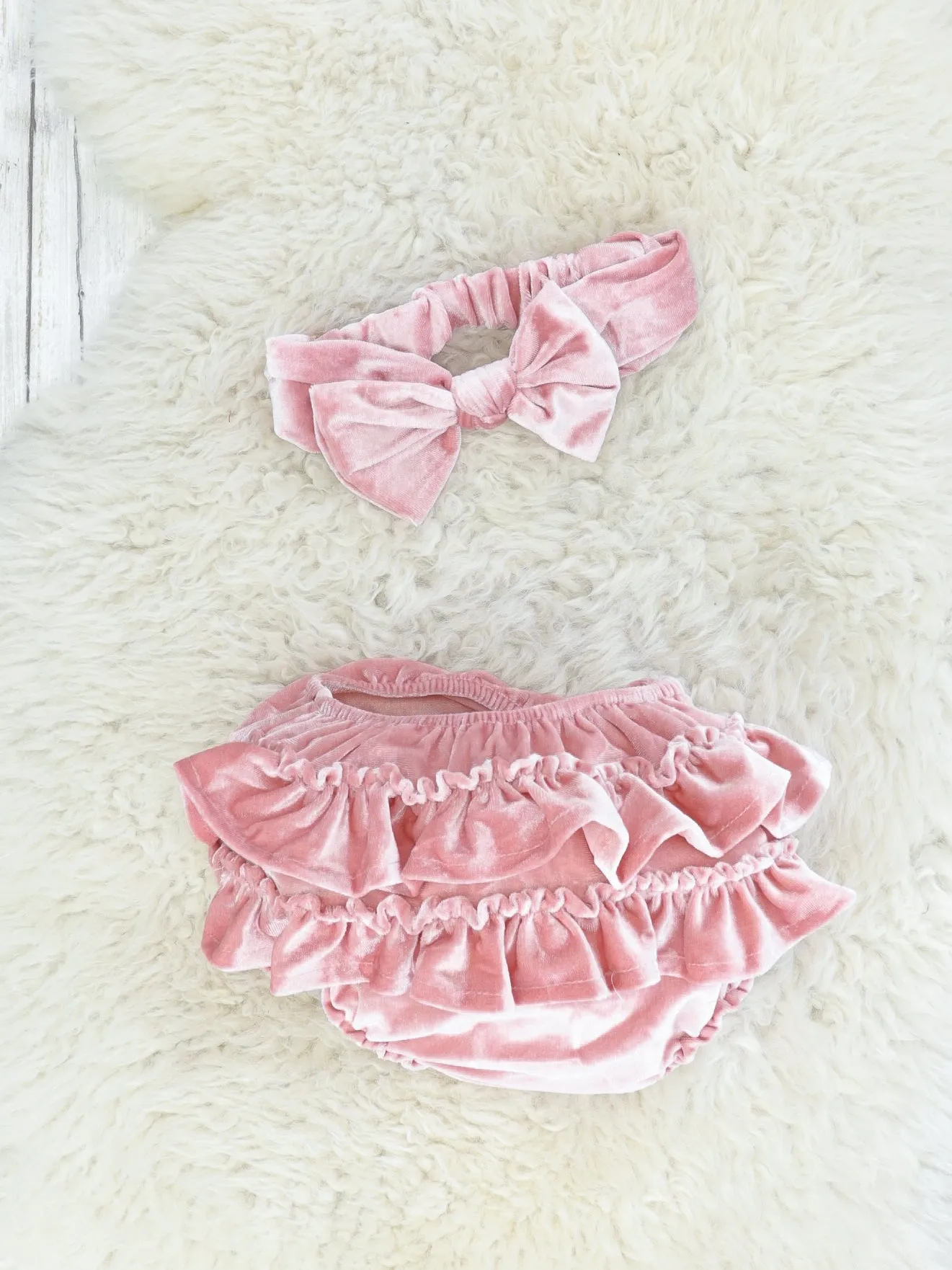 Velvet Bloomers with Headband