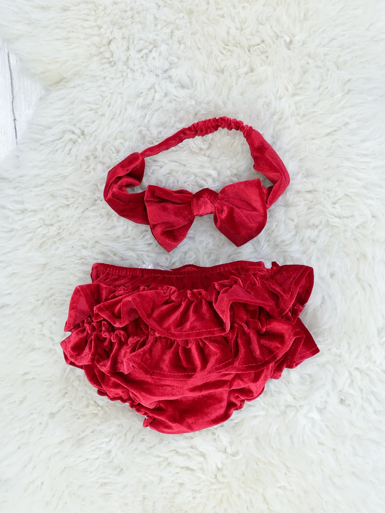 Velvet Bloomers with Headband