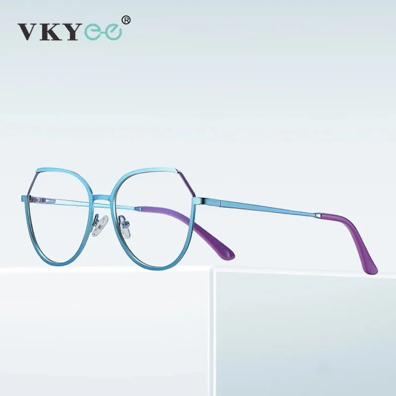 Vicky Women's Full Rim Polygon Alloy Reading Glasses 3034