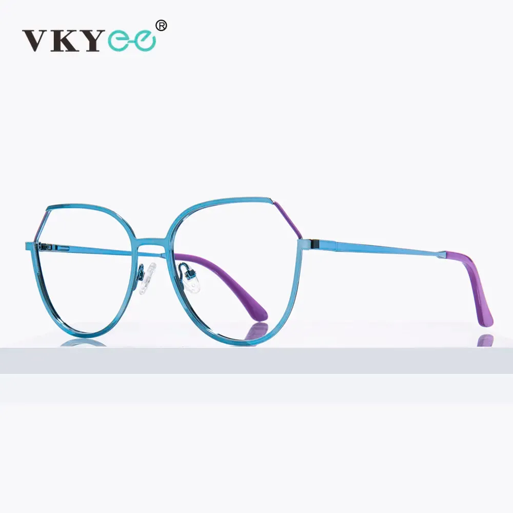 Vicky Women's Full Rim Polygon Alloy Reading Glasses 3034