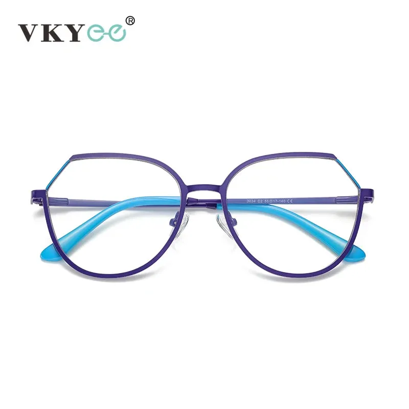 Vicky Women's Full Rim Polygon Alloy Reading Glasses 3034