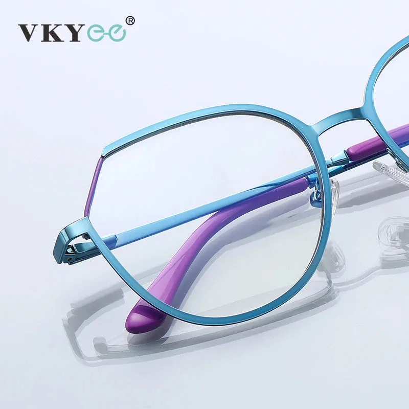 Vicky Women's Full Rim Polygon Alloy Reading Glasses 3034