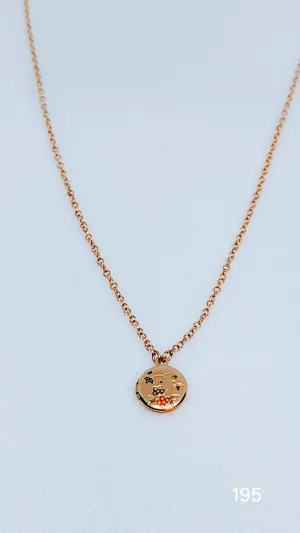 Vintage 1928 Collection Necklace/LOVELY VICTORIAN 10K SOLID YELLOW ROSE GOLD FLOWER CHARM PENDANT