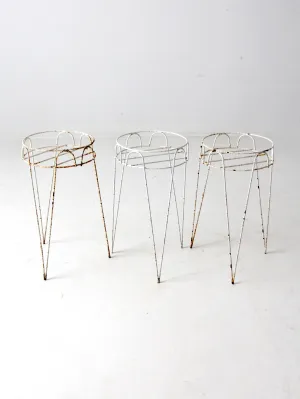 vintage hair pin leg stands set of 3