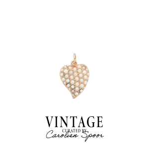 Vintage Pearl Witch's Heart Pendant